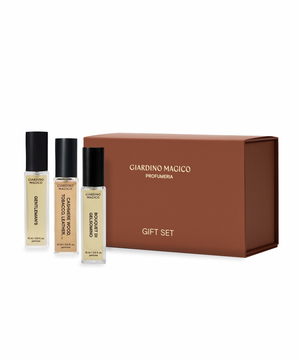 Perfume Set (Cashmere wood, tobacco, leather, …, Gentleman's, Bouquet di gelsomino)