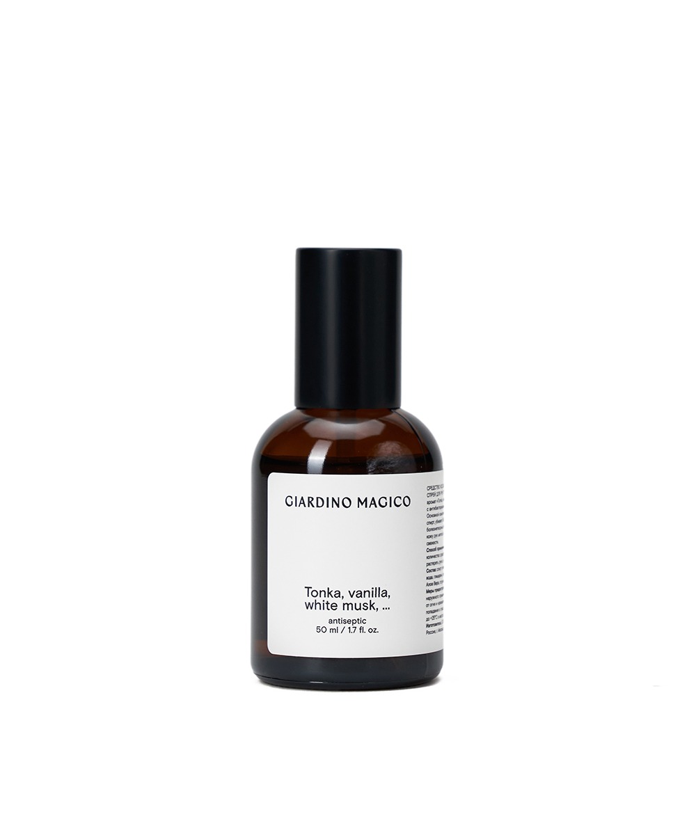 Спрей для рук Tonka, Vanilla, White Musk, .... , с антибактериальным эффектом, 50мл