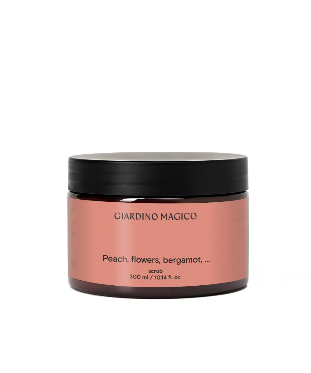 картинка Скраб для тела Peach, flowers, bergamot, … (300 мл) от магазина Одежда+