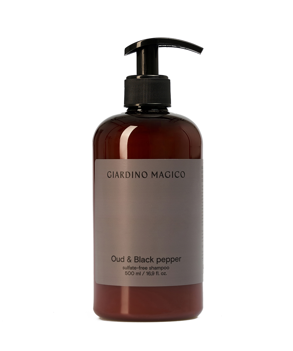 картинка Бессульфатный шампунь с пептидами шелка Oud & Black pepper (500 мл) от магазина Одежда+