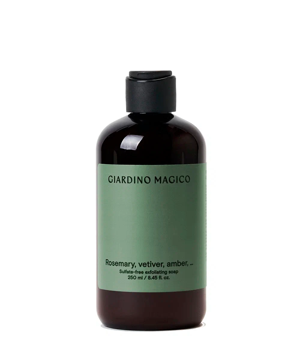 картинка Жидкое мыло с микрогранулами кремния Rosemary, vetiver, amber, …   (250 мл) от магазина Одежда+