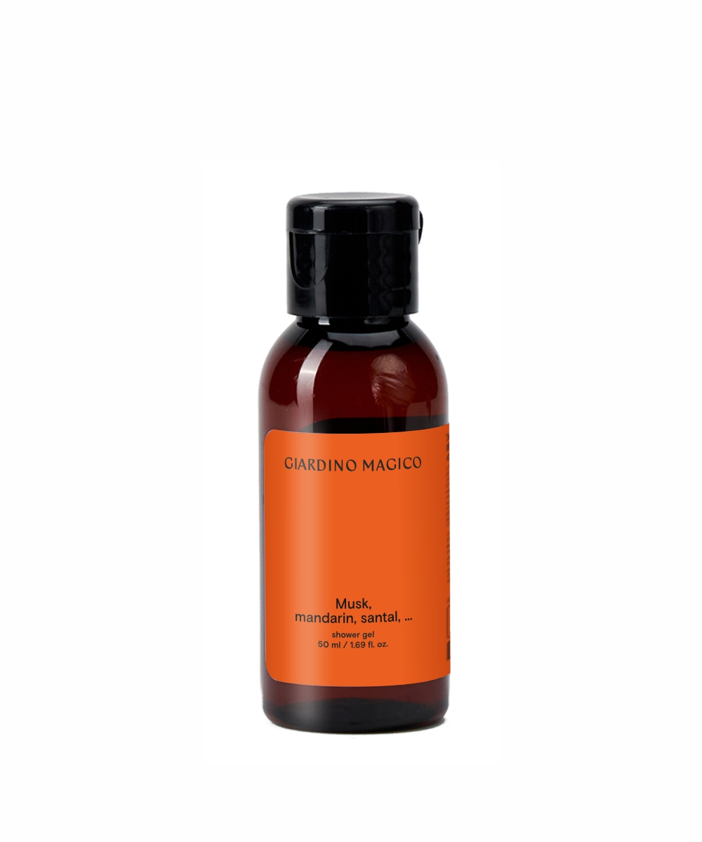 Увлажняющий гель для душа Musk, mandarin, santal, ..., 50 мл
